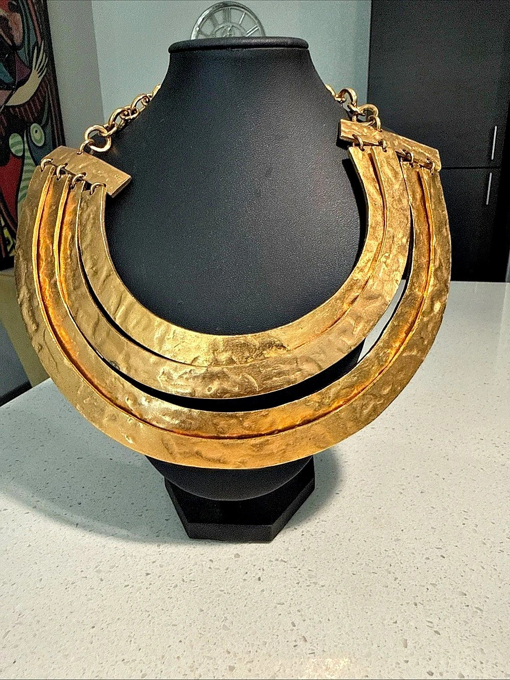 Birch de Bere Statement Collar Necklace in Gold